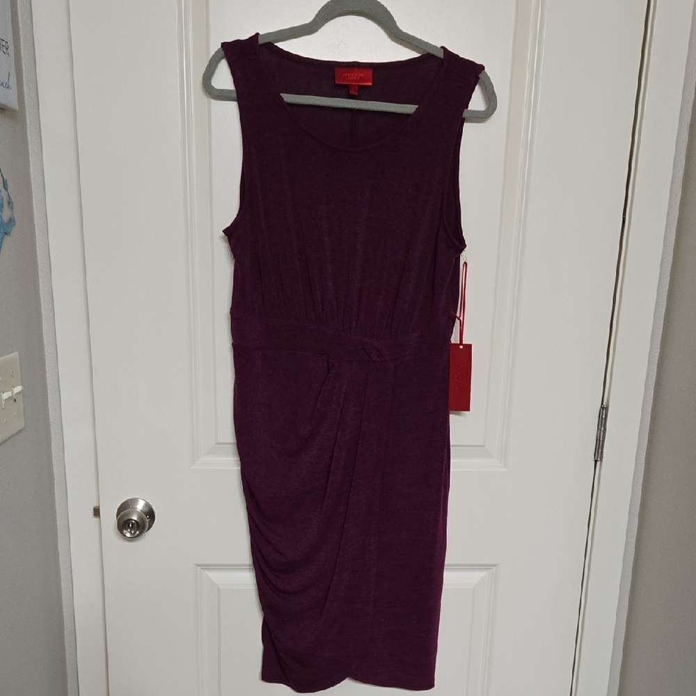 Jennifer Lopez Plum Midi Dress
